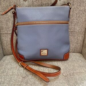 Dooney & Bourke Periwinkle Blue and Brown Crossbody Bag